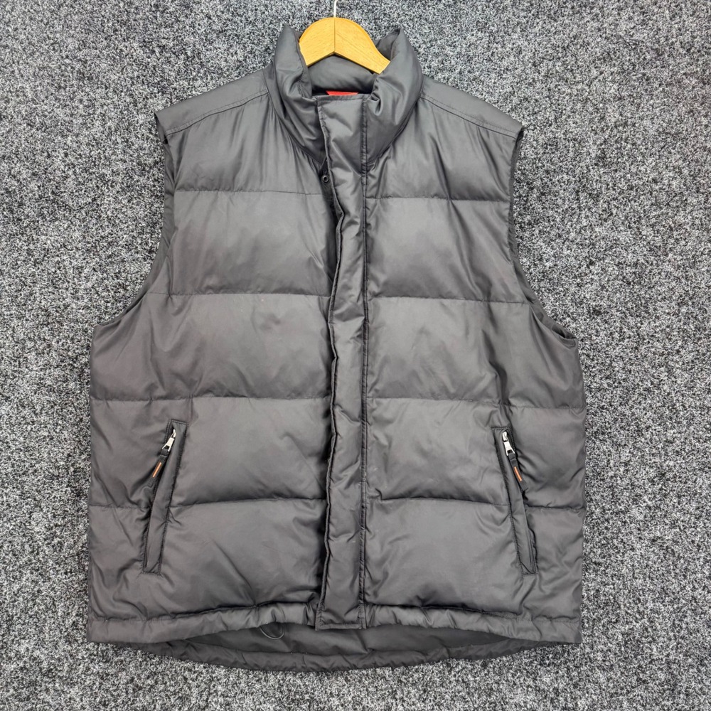 Banana Republic Mens Goose Down Puffer Vest Black Full Zip XL